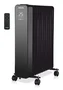 Haeger Digital XI - Radiador de aceite eléctrico 2500W para interior, negro, pantalla LED digital, mando a distancia, 3 niveles, temporizador
