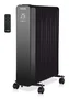 Haeger Digital XI - Radiador de aceite eléctrico 2500W para interior, negro, pantalla LED digital, mando a distancia, 3 niveles, temporizador