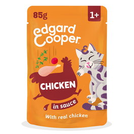 EDGARCOOPERVET EC Feline Adult Trocitos en Salsa Pollo 12x85g VET