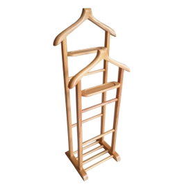 Hanah Home Beta Double - Natural Aparcacoches de Madera Maciza Estilo Rústico Escandinavo 120 cm