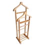 Hanah Home Beta Double - Natural Aparcacoches de Madera Maciza Estilo Rústico Escandinavo 120 cm