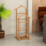 Hanah Home Beta Double - Natural Aparcacoches de Madera Maciza Estilo Rústico Escandinavo 120 cm