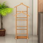 Hanah Home Beta Double - Natural Aparcacoches de Madera Maciza Estilo Rústico Escandinavo 120 cm