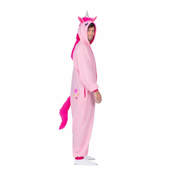 My Other Me Disfraz Unicornio Rosa Adult Big (Kigurumi con capucha y cola)