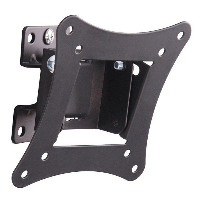 Techly ICA-LCD-901 Soportes de TV para Pared, 13-30 Pulgadas, Inclinación 0-12°, Giro -15 a 15°, 15 Kg Carga Máxima, VESA 75x75 y 100x100 mm, Negro