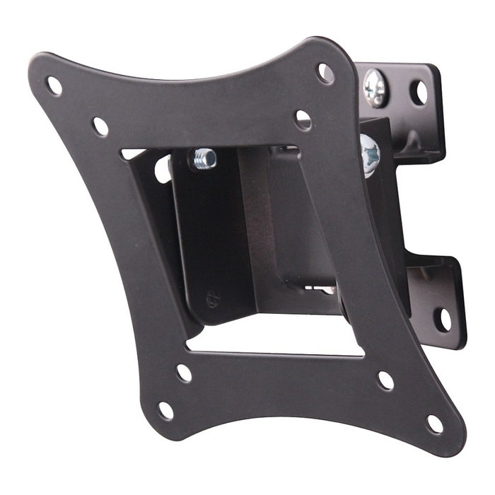 Techly ICA-LCD-901 Soportes de TV para Pared, 13-30 Pulgadas, Inclinación 0-12°, Giro -15 a 15°, 15 Kg Carga Máxima, VESA 75x75 y 100x100 mm, Negro