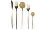 DKD Home Decor Juego de Cubertería Chic 20 Piezas Dorado Inox 3mm
