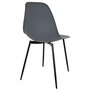 Home Deco Factory Silla Gustav Essentiel Gris Polipropileno Hierro 50,7x45,5 cm
