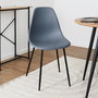 Home Deco Factory Silla Gustav Essentiel Gris Polipropileno Hierro 50,7x45,5 cm