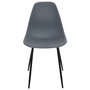 Home Deco Factory Silla Gustav Essentiel Gris Polipropileno Hierro 50,7x45,5 cm