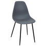 Home Deco Factory Silla Gustav Essentiel Gris Polipropileno Hierro 50,7x45,5 cm