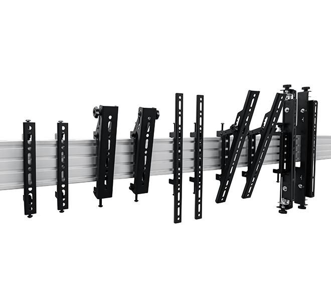 B-Tech BT8390 Riel de Montaje Horizontal System X 0.7m Negro Aluminio