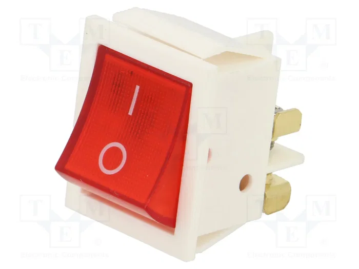 ORNO Interruptor Rocker DPST OFF-ON Rojo/Blanco ORNO Interruptor Rocker DPST OFF-ON Rojo/Blanco