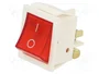 ORNO Interruptor Rocker DPST OFF-ON Rojo/Blanco