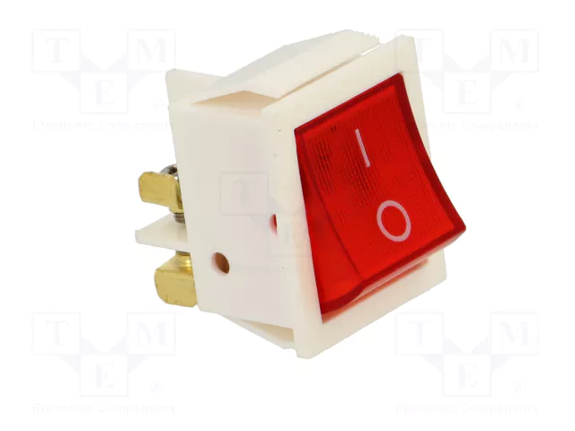 ORNO Interruptor Rocker DPST OFF-ON Rojo/Blanco ORNO Interruptor Rocker DPST OFF-ON Rojo/Blanco
