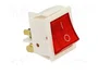 ORNO Interruptor Rocker DPST OFF-ON Rojo/Blanco