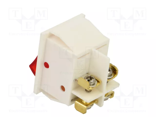 ORNO Interruptor Rocker DPST OFF-ON Rojo/Blanco ORNO Interruptor Rocker DPST OFF-ON Rojo/Blanco
