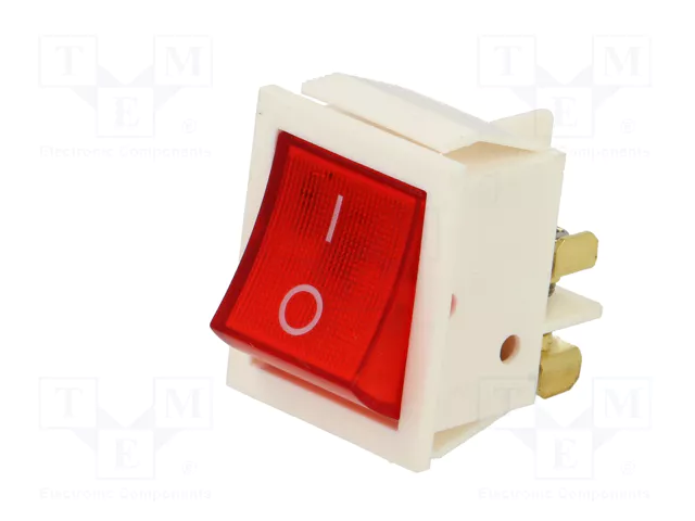ORNO Interruptor Rocker DPST OFF-ON Rojo/Blanco ORNO Interruptor Rocker DPST OFF-ON Rojo/Blanco