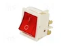 ORNO Interruptor Rocker DPST OFF-ON Rojo/Blanco