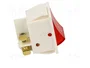 ORNO Interruptor Rocker DPST OFF-ON Rojo/Blanco