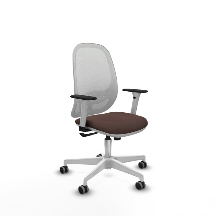 PIQUERAS Y CRESPO Silla de oficina Cilanco con mecanismo Sincro, Marrón oscuro y Blanco PIQUERAS Y CRESPO Silla de oficina Cilanco con mecanismo Sincro, Marrón oscuro y Blanco