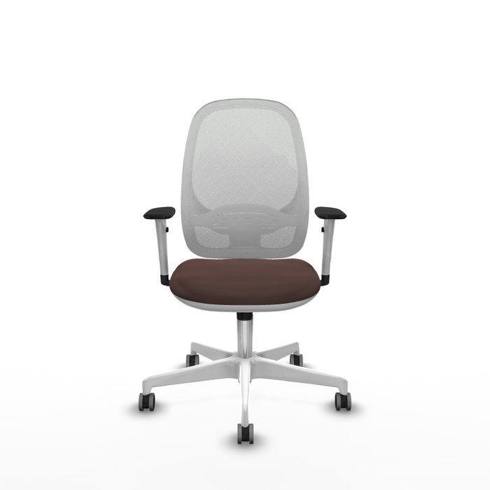 PIQUERAS Y CRESPO Silla de oficina Cilanco con mecanismo Sincro, Marrón oscuro y Blanco PIQUERAS Y CRESPO Silla de oficina Cilanco con mecanismo Sincro, Marrón oscuro y Blanco