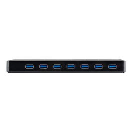 StarTech.com USBHUB3BC7 - Concentrador USB 3.0 de 7 Puertos con Carga Rápida y Función Interruptor para Compartir Periféricos, Negro, Compatible con USB 2.0 y 1.1