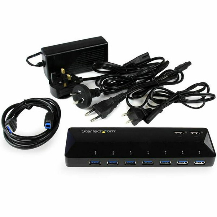StarTech.com Concentrador USB 3.0 de 7 Puertos con Carga de 2,4 A