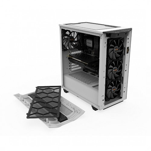 Be quiet! Pure Base 500DX Midi Torre PC ATX Blanco con Cristal Templado, Tira LED RGB Frontal, 3 Ventiladores 140mm