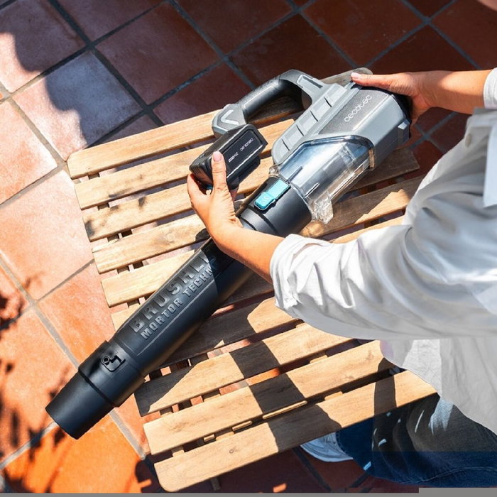 Cecotec Soplador AirForce 4000 Bazooka Turbo 600W 21V Brushless batería turbo gris