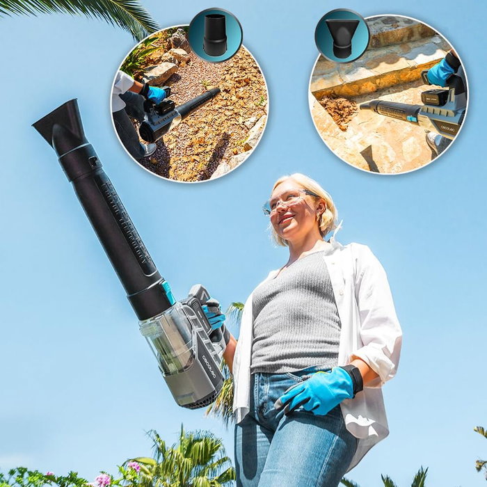 Cecotec Soplador AirForce 4000 Bazooka Turbo 600W 21V Brushless batería turbo gris