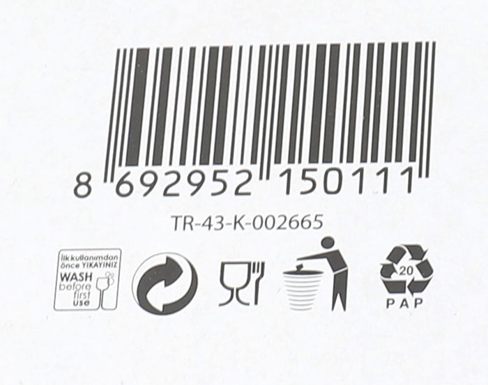 Lav Set 6 Vasos C/Asa 300 Cc Colección Vega (8 Cajas)