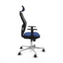 PIQUERAS Y CRESPO Silla de oficina Jorquera con mecanismo Sincro, Azul marino y Negro