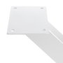 Emuca Juego de patas Cross para mesa, ancho 695mm, Acero, Pintado blanco