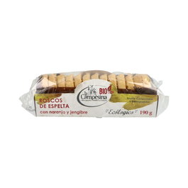 LA CAMPESINA Roscos de Navidad Sabor Naranja y Jengibre 190g - Veganos y Ecológicos