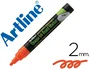 Artline EPW-4 Rotulador para Pizarra Negra/Verde/Cristal, Punta 2mm, Color Naranja, Bolsa 4 Unidades