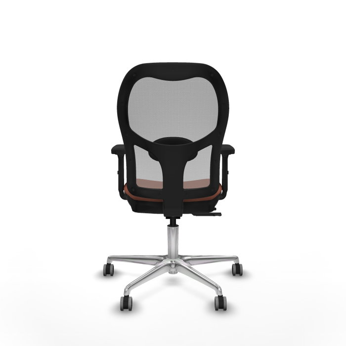 PIQUERAS Y CRESPO Silla de oficina Jorquera con mecanismo Sincro/Traslack, Tela Marrón y Malla Gris PIQUERAS Y CRESPO Silla de oficina Jorquera con mecanismo Sincro/Traslack, Tela Marrón y Malla Gris