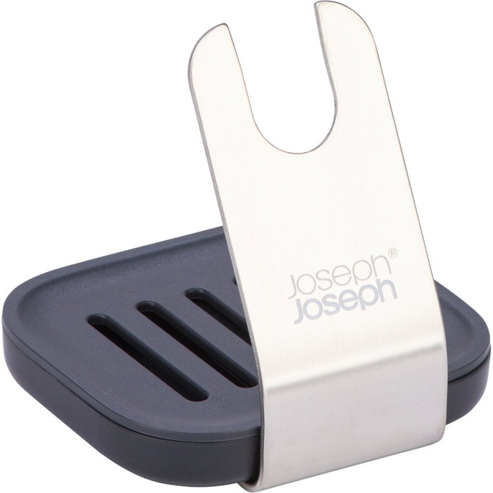 Joseph Joseph SinkTech Cepillo de Lavado con Soporte de Acero Inoxidable y Dispensador de Jabón, Gris