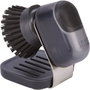 Joseph Joseph SinkTech Cepillo de Lavado con Soporte de Acero Inoxidable y Dispensador de Jabón, Gris
