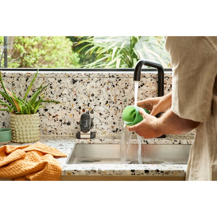 Joseph Joseph SinkTech Cepillo de Lavado con Soporte de Acero Inoxidable y Dispensador de Jabón, Gris