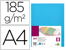 Liderpapel Subcarpeta DIN A4 Celeste Intenso 180g/m2