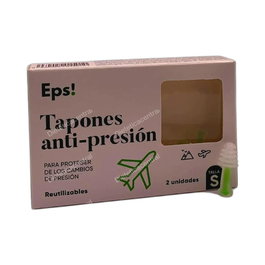 Deiters Tapón Oído Eps! Antipresión - Tapones de Silicone para Nadar, Volar - Pack de 2 Unidades