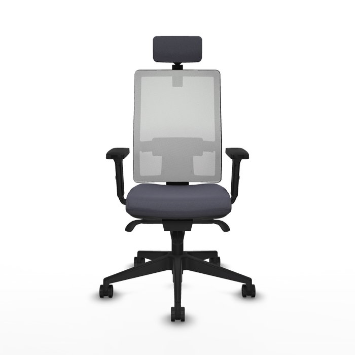 PIQUERAS Y CRESPO Silla de oficina Horna con mecanismo Sincro, Gris oscuro y Blanco PIQUERAS Y CRESPO Silla de oficina Horna con mecanismo Sincro, Gris oscuro y Blanco