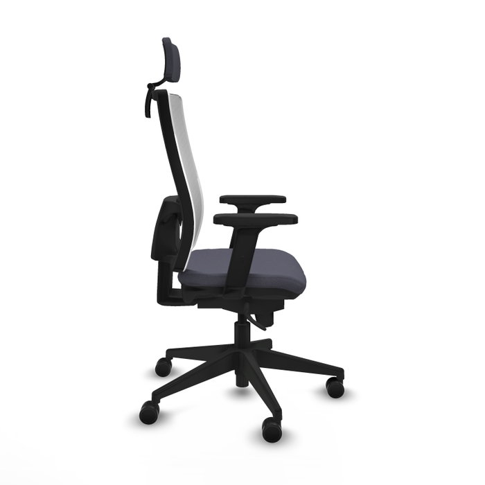 PIQUERAS Y CRESPO Silla de oficina Horna con mecanismo Sincro, Gris oscuro y Blanco PIQUERAS Y CRESPO Silla de oficina Horna con mecanismo Sincro, Gris oscuro y Blanco