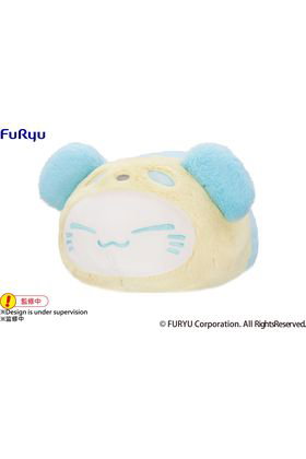Furyu Nemuneko Cat Pastel Panda Big Blue 33 cm