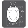 Tapa para Inodoro Gelco Gris oscuro Plateado