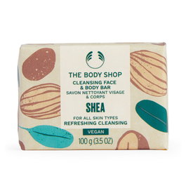 The Body Shop Jabón Sólido Facial y Corporal de Manteca de Karité 100g - 90% Ingredientes Naturales - Certificado The Vegan Society