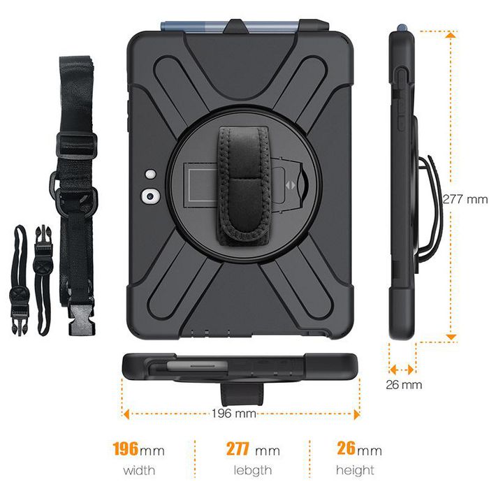 eSTUFF Funda AUSTIN Defender para Microsoft Surface Go 4/Go 3/Go 2/Go - Negra, sin protector de pantalla integrado