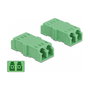 DeLOCK Acoplador de Fibra Óptica LC Duplex hembra a hembra, Verde, 4 piezas