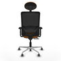 PIQUERAS Y CRESPO Silla de oficina Zulema Naranja y Negro